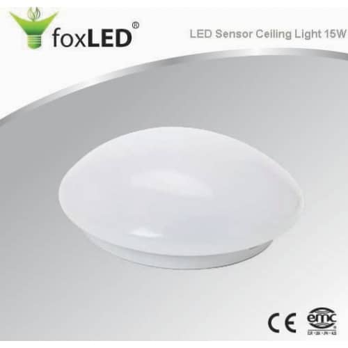 LED Microwave Sensor Ceiling Light 15W