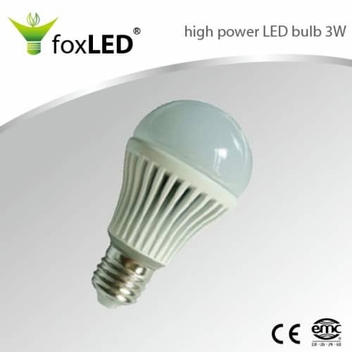 High power LED bulb light 3W