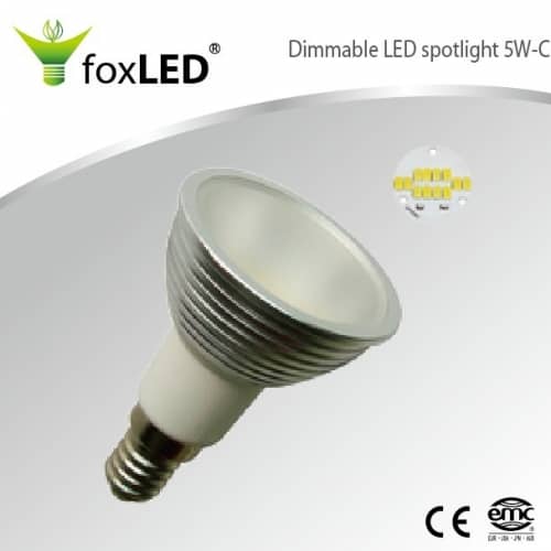 Dimmable LED spot light 5W